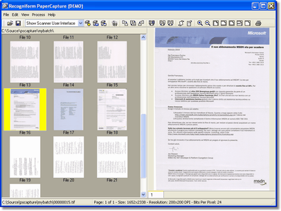 PaperCapture, software di scansione batch